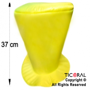 SOMBRERO GALERON JERSEY LISO AMARILLO FLUO x 1
